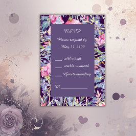 romantisk färglös bröllop OSA av vilda blommor Kort