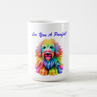 Romantisk Färgrik Hundälskare Kaffemugg