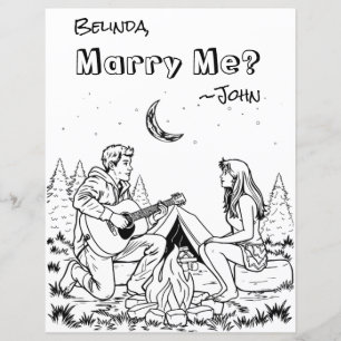 Romantisk färgsida Marry mig?