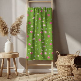 Romantisk färgstark Chic Blommönster Bath Towel