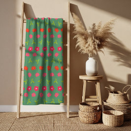 Romantisk färgstark Chic Blommönster Bath Towel