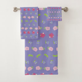 Romantisk färgstark Chic Blommönster Bath Towel S