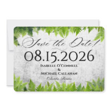 Romantisk Fern Löv Elegant Naturliga Bröllop