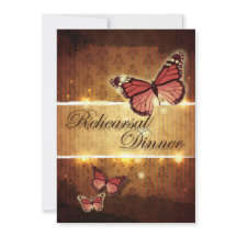 romantisk fjäril faller bröllopsrepetitionsmiddag