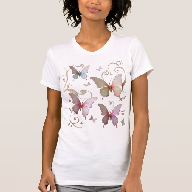 Romantisk fjäril t shirt (Framsida)