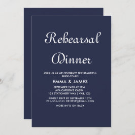 Romantisk flockkalligrafi Rehearsal Middag Inbjudningar