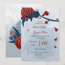 romantisk flotta och burgundblommor bröllop