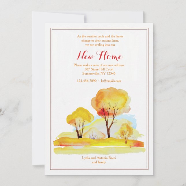 Romantisk Flytta-meddelande om fall Meddelande (Framsida)