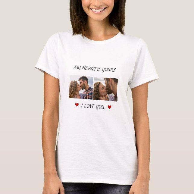 Romantisk Foto T-Shirt – Alla hjärtans dag-present (Framsida)