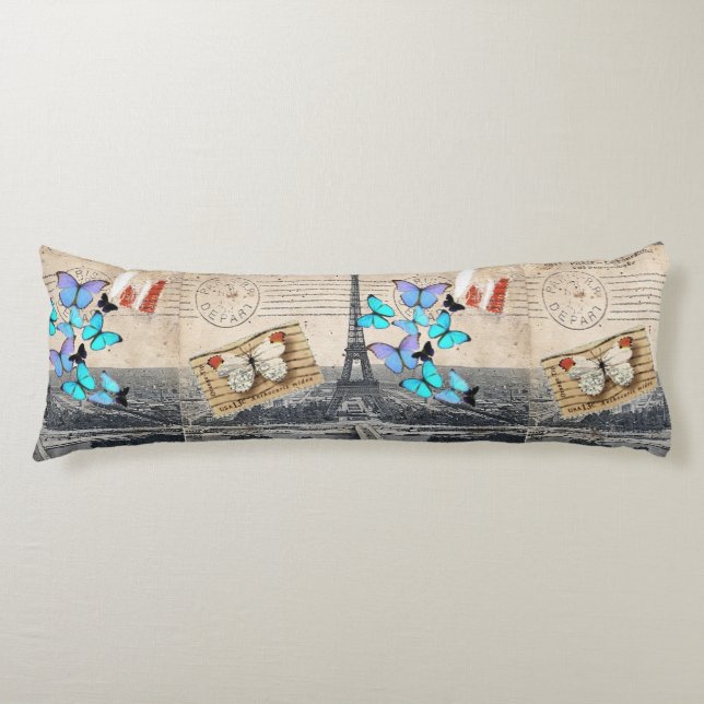 romantisk fransk frankrike-reseparis eiffel torn kroppskudde (Framsidan)