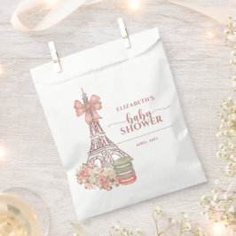 Romantisk Fransk Rosa Bow Paris Baby Shower