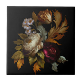 Romantisk "gammal värld" Blommigt 3 Kakelplatta