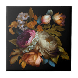 Romantisk "gammal värld" Blommigt 6 Kakelplatta