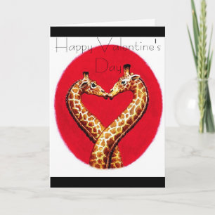 Romantisk giraff helgkort