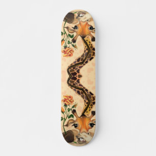 Romantisk Giraffe - gentleman - Funny - Mini Skateboard Bräda 18,5 Cm