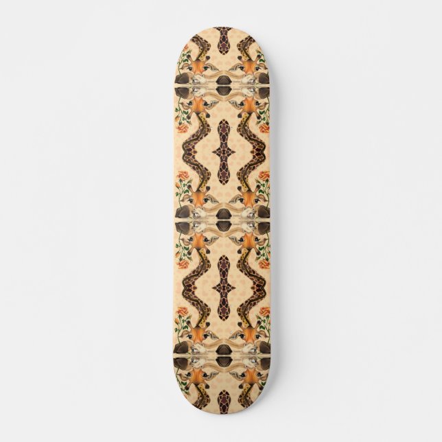 Romantisk Giraffe - gentleman - Funny Mini Skateboard Bräda 18,5 Cm (Framsida)