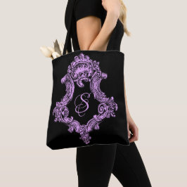 Romantisk Goth Pink Monogram Tygkasse