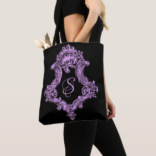 Romantisk Goth Pink Monogram Tygkasse