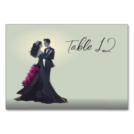 Romantisk gotiic Älskare minimal Elegant Bordsnummer