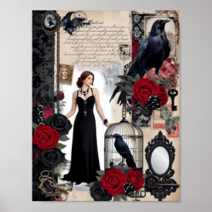 Romantisk gotisk Vintage Elegant Poster
