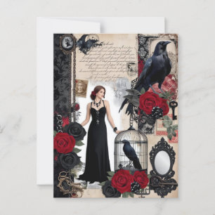 Romantisk gotisk Vintage Elegant Vykort