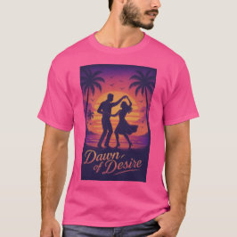 Romantisk gradientsolnedgång med dansare t shirt