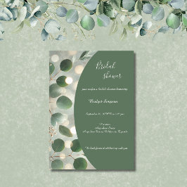 Romantisk Grönt Eucalyptus möhippa Inbjudningar