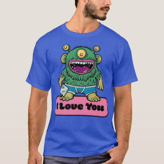 Romantisk Grönt Kärlek Monster T Shirt