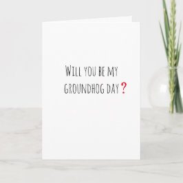 Romantisk Groundhog Day-kort Kort