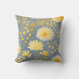 Romantisk Gult Chrysanthemum Petals Kudde