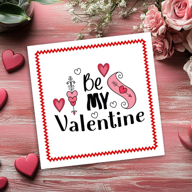 Romantisk Handritad Alla Hjärtans Dag-kort för Mak Julkort (Romantic Hand Drawn Valentine Card for Husband Sketch)