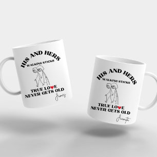 Romantisk Hans och Hers Äkta kärlek blir aldrig ga Kaffemugg