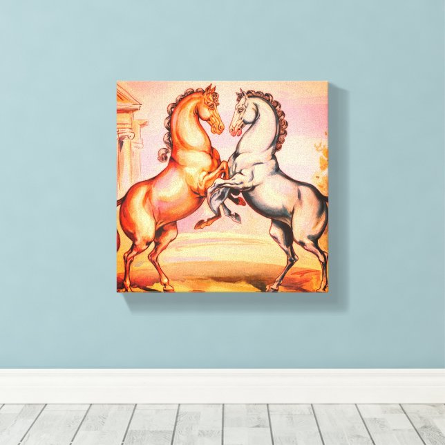 Romantisk häst av kanvas (Insitu (trägolv))