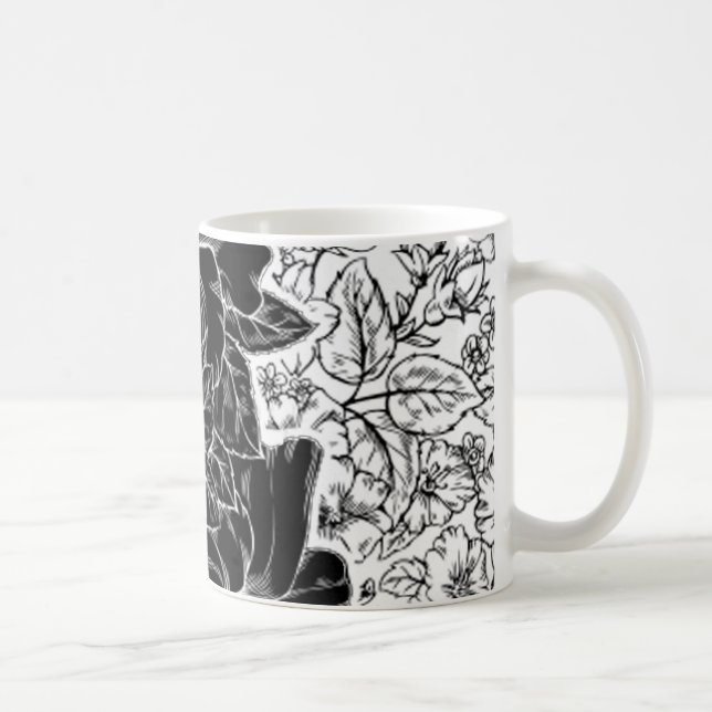 Romantisk hibiskusanpassad design kaffemugg (Höger)