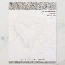 Romantisk hjärta i Sand med returadressen Brevhuvud