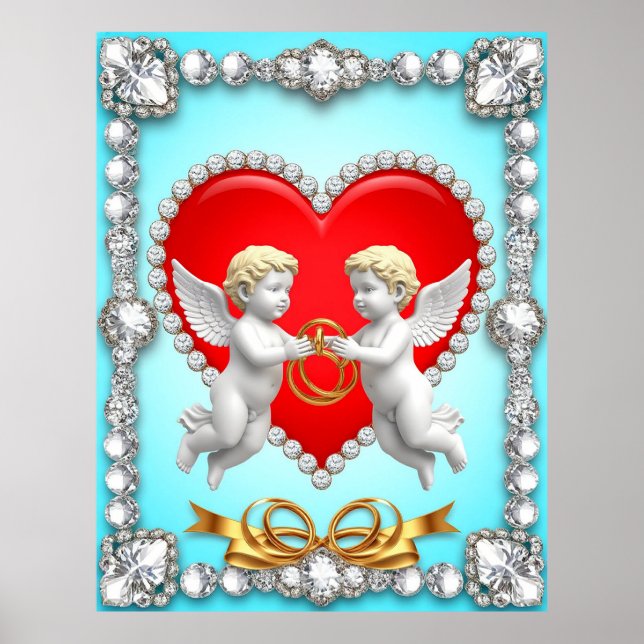 Romantisk hjärtdesign poster (Framsidan)