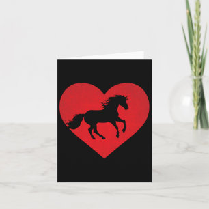 Romantisk Hjärtformade häst Equestrian Älskare Val Kort