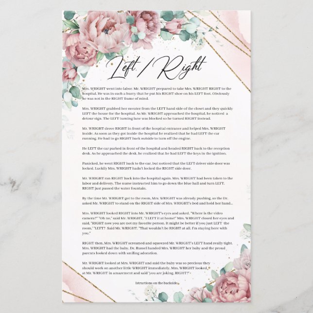 Romantisk Höger Lämnat grönt för  ro guld (Framsida)