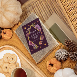 Romantisk höst-Dahlia-bröllopsmottagning Tilläggskort