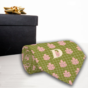 Romantisk höstbotanicals Olive Rosa Monogram Slips