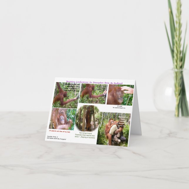 Romantisk humor för djurliv kort (Framsida)