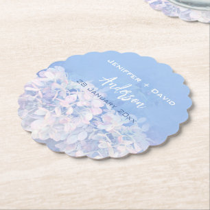Romantisk Hydrangeas Personlig Bröllop Underlägg Papper