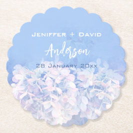 Romantisk Hydrangeas Personlig Bröllop Underlägg Papper