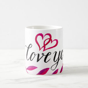 Romantisk "I Kärlek You" Offert Rosa Gående med hj Kaffemugg