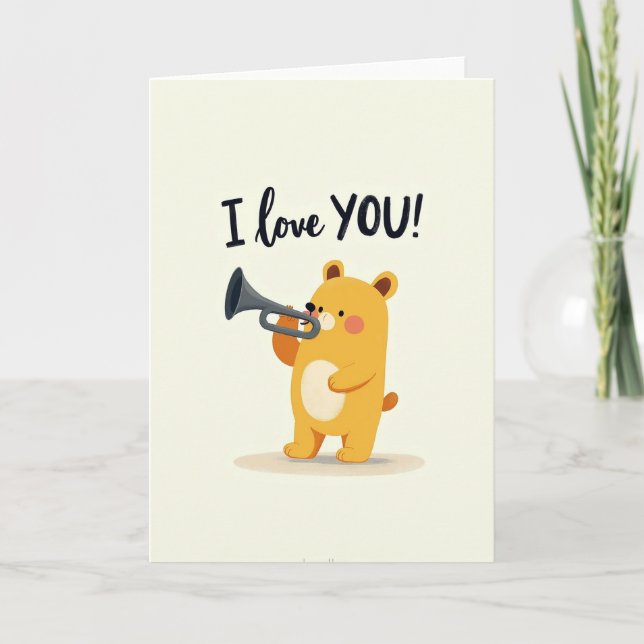 Romantisk I Love You Matt Kort (Framsida)