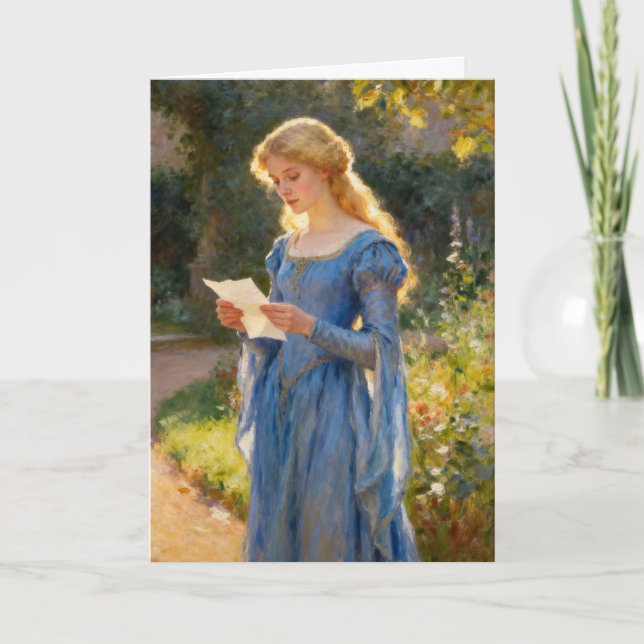 Romantisk Impressionistiskt-Inspirerad Konst Lyckö Kort (Framsida)