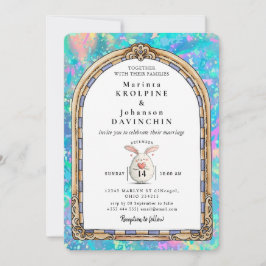 romantisk inbjudan till vintage bröllop