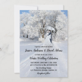 Romantisk inbjudan till Winter Wonderland Wedding
