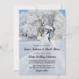 Romantisk inbjudan till Winter Wonderland Wedding