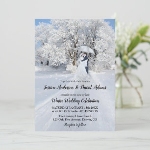 Romantisk inbjudan till Winter Wonderland Wedding